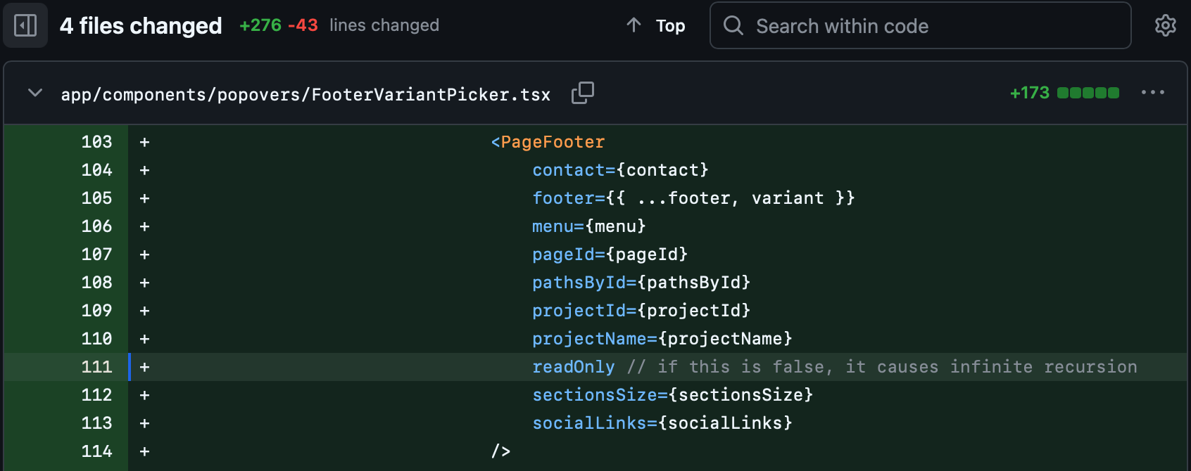 Outlyne GitHub Commit Screenshot